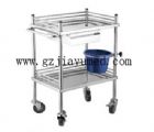 JY-A11 Stainless steel treatment cart（with drawer、plastic barrels）