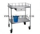 JY-A10 Stainless steel treatment cart（with drawer、plastic barrels）