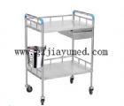 JY-A9 Stainless steel treatment cart（with drawer、stainless steel barrels）